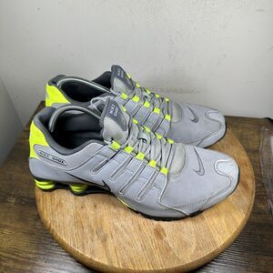Nike Shox NZ Shoes Mens Size 12 Gray Neon Yellow Running Sneaker 378341-057 2013